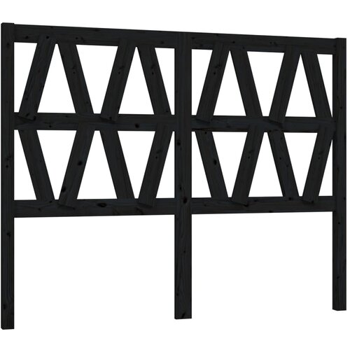 Maison Chic posteljno vzglavje - vzglavna omarica - nočna omarica črno 146x4x100 cm trdna borovina, (21705586) Slike