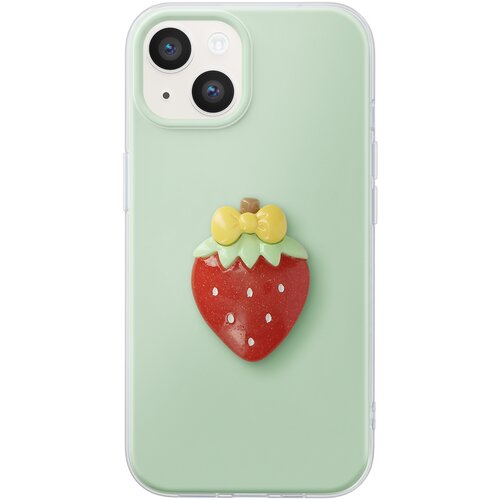 AVIZAR Ovitak za iPhone 15 s 3D motivi jagode, Zelena, (5000274320) Cene