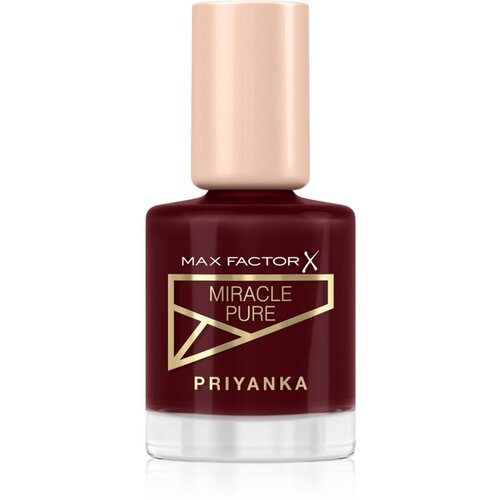 Max Factor x Priyanka Miracle Pure negovalni lak za nohte odtenek 380 Bold Rosewood 12 ml Slike