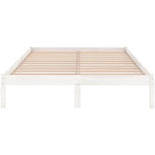  Okvir za krevet od masivne borovine bijeli 120 x 200 cm Slike