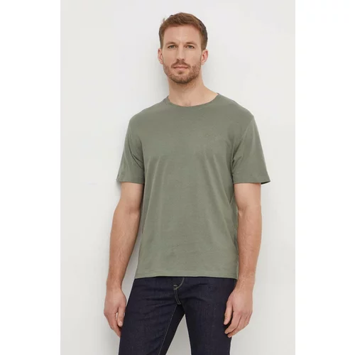 PepeJeans Bombažna kratka majica Connor moška, zelena barva