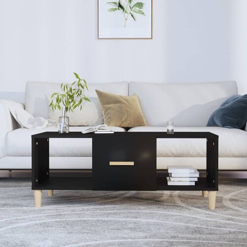 VidaXL Stolić za kavu crni 102 x 50 x 40 cm od konstruiranog drva Slike