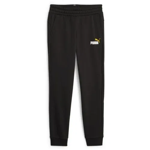 Puma ESS + 2 COL LOGO PANTS FL B Trenirka za dječake, crna, veličina