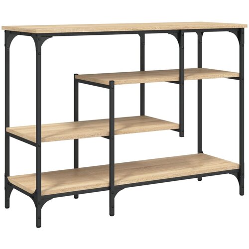 Maison Chic konzolna miza - miza ob steni s policami sonoma hrast 100x35x75 cm, (21786297) Slike