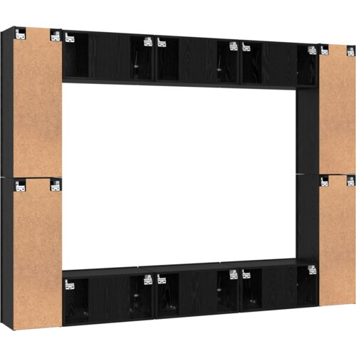  Komplet TV omaric 10 pcs Črni hrast Srednja 30.5 x 30 x 90 cm Slike