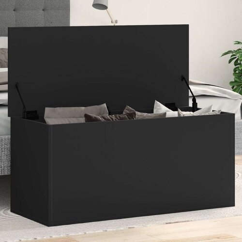  Kutija za pohranu crna 100x42x46 cm od konstruiranog drva Cijene