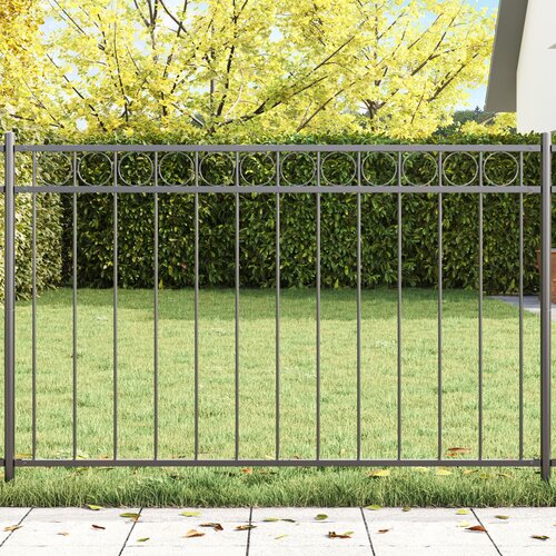 VidaXL Ograjni Panel Siva 1,7x1 m Jeklo Slike