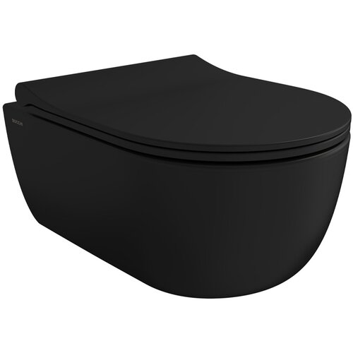Bocchi V-Tondo Rimless kratka konzolna wc šolja crna mat 1417-004-0129 Cene