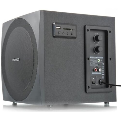 Microlab M300U Aktivni drveni zvucnici 2.1 38W RMS(14W,2x12W) SD, USB, FM radio, 3.5mm Cene