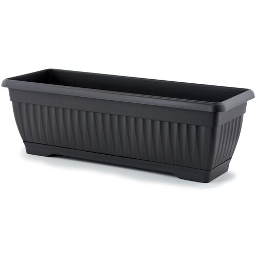 BLUMAX plastična žardinjera Mediteran (Vanjska dimenzija (D x &amp;Scaron; x V): 42 x 20 x 17 cm, Plastika, Antracit) Slike