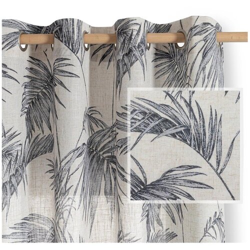 Restilo Siva/kremno bela zavesa 135x250 cm Palmera &amp;ndash; Slike