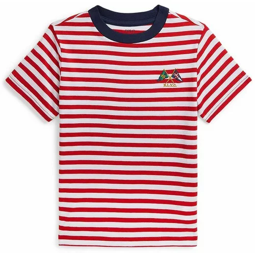 Polo Ralph Lauren Otroška bombažna kratka majica rdeča barva, 322942204001