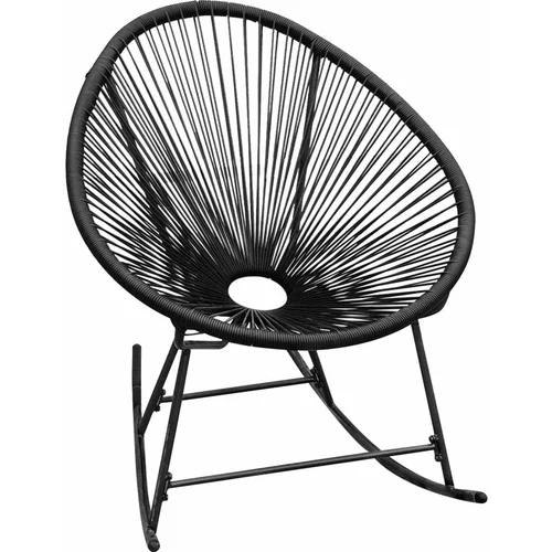  stolica za ljuljanje od poliratana crna
