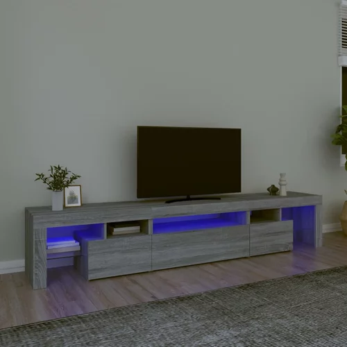 vidaXL TV ormarić s LED svjetlima boja hrasta sonome 215x36 5x40 cm