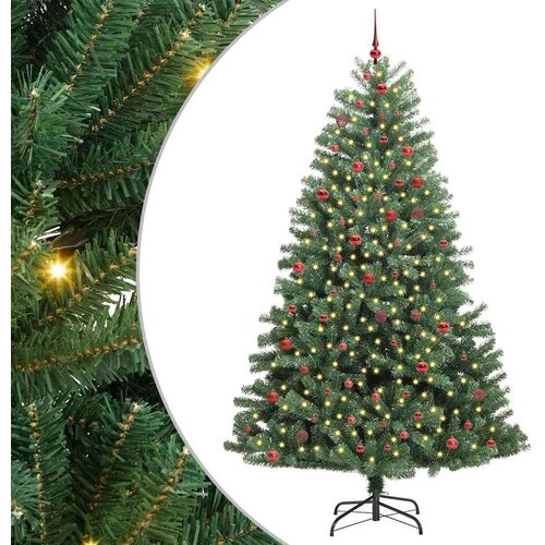 vidaXL Umetno Zložljivo Božično Drevo Zelena 270 cm PVC in kovina Cene