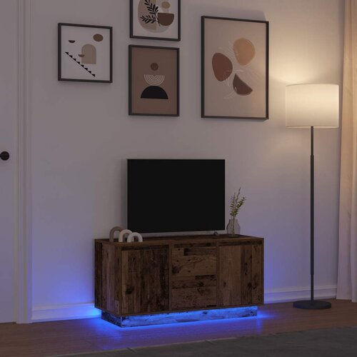 TV ormarići s LED svjetlima 2 kom boja drva 100x41x50 cm Slike