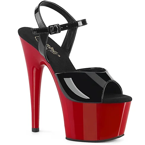 Pleaser USA Pleaser Adore-709 Blk Pat/Red 39