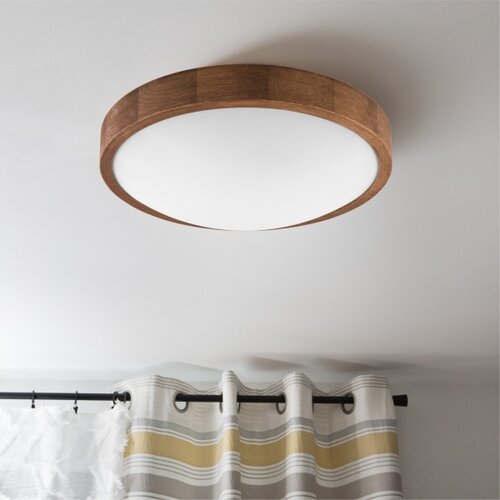  Brilagi - LED plafonsko svetlo CARVALHO SLIM 2xE27/60W/230V hrast-tre&amp;scaron;nja, prečnik 37 cm Slike