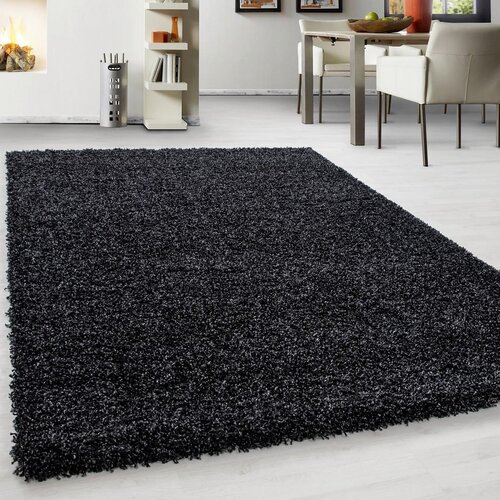 Novel Preproga Z Visokim Florom Life, Antracit, 80x150cm Slike