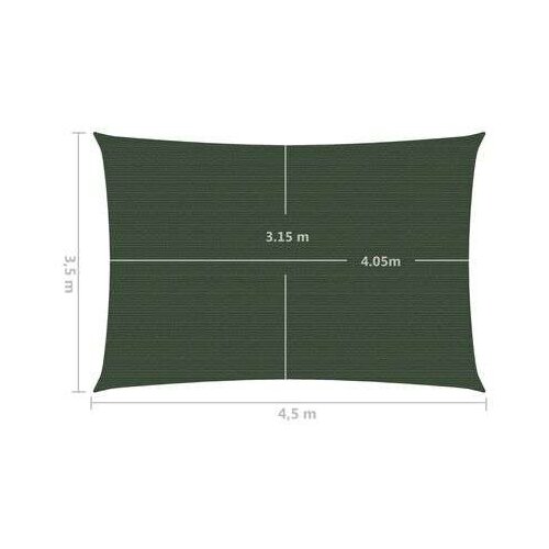  Jedro za za&amp;scaron;titu od sunca 160 g/m&amp;sup2; tamnozeleno 3 5 x 4 5 m HDPE Slike