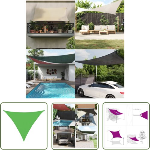  The Living Store Senčno jadro 160 g/m&amp;sup2; svetlo zeleno 5x5x6 m HDPE - Senčno Jadro, (21742446) Slike