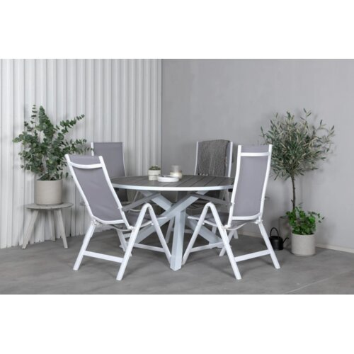 Venture Home Parma okrugli vrtni blagovaonski stol ⌀140 cm, bijeli Slike
