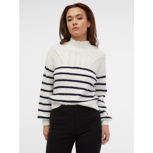 Orsay Women's Cream Striped Sweater - Women's Cijene