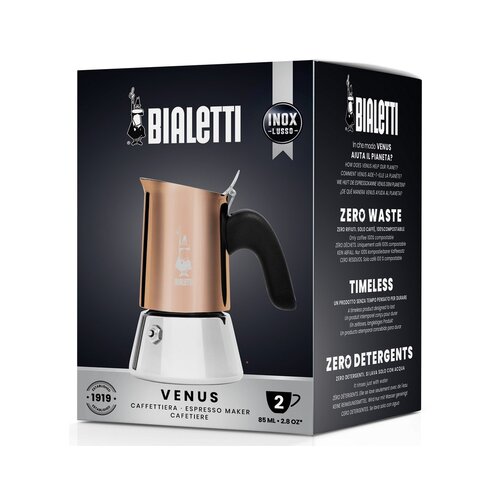 Bialetti Kuhalnik za espresso Venus za 2 skodelici - baker Slike