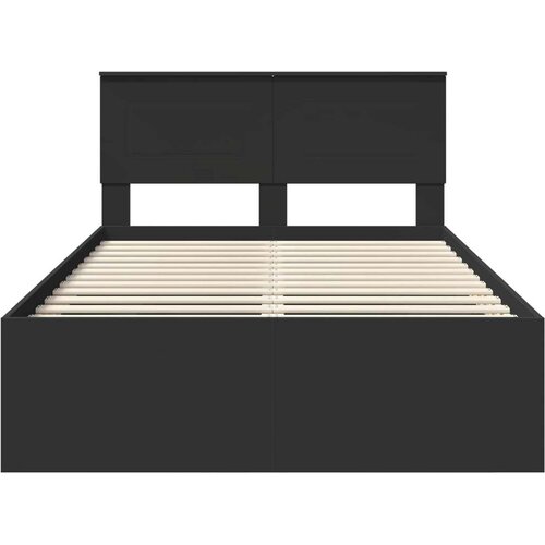  Okvir za krevet Crna 120 x 123 cm Konstruirano drvo - Crna 120 x 200 cm Slike
