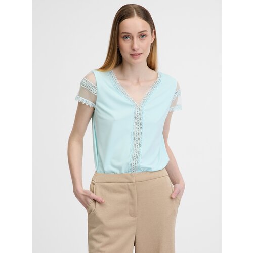 Orsay Light blue women's short-sleeved t-shirt - Women's Cene