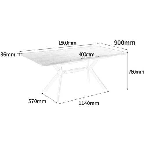 Modern Living raztegljiva miza extend, naravne barve, 140-180x90 Slike