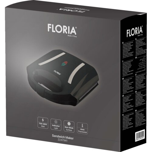 Floria Sendvič Toster, LED indikator, 800 W, bijela - ZLN7942 Slike