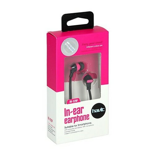 Havit mini 29EP, black/roza sa mikrofonom slušalice Slike