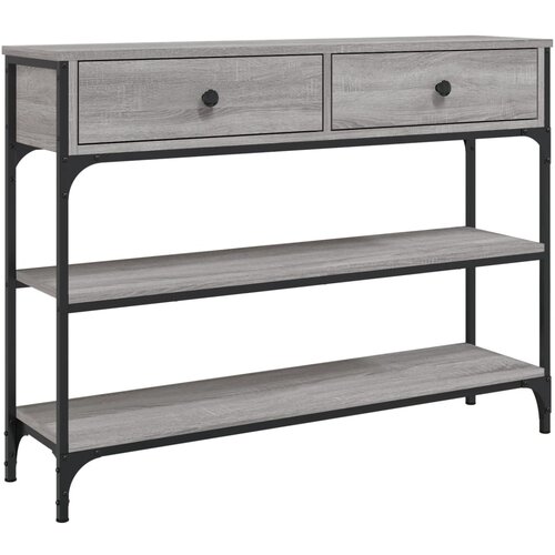 Maison Chic konzolna miza - miza ob steni siva sonoma 100x25x75 cm inženirski les, (21785797) Cene