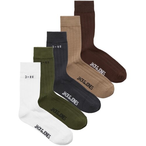 Jack & Jones Nogavice kamela / mornarska / čokolada / zelena / bela Cene