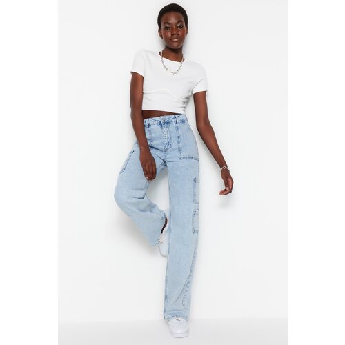 Trendyol Jeans - Blue - Wide leg Slike