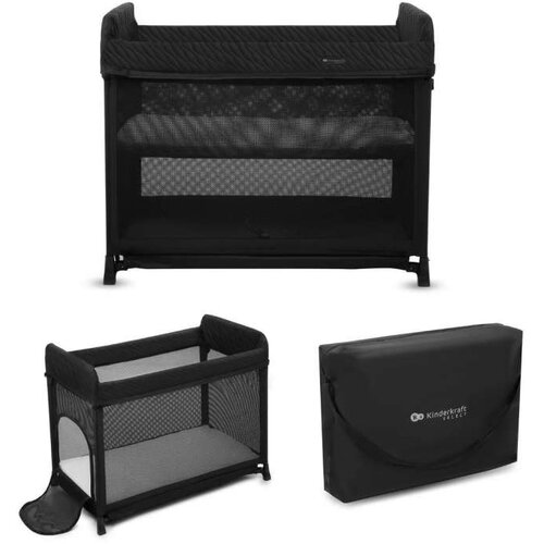 Kinderkraft prenosna posteljica moon dream™ black Cene