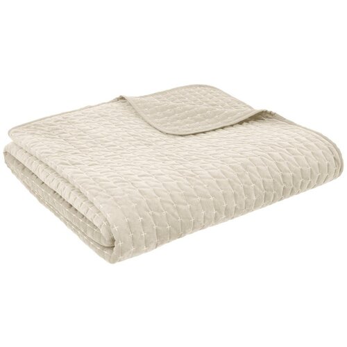 Bianca Bež pro&amp;scaron;iven prekrivač od samta 240x260 cm Attica Velvet Embroidered &amp;ndash; Slike