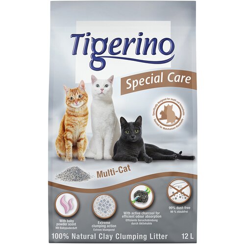 Tigerino Special Care / Performance pesek za mačke - Multi-Cat - Varčno pakiranje: 2 x 12 l Cene