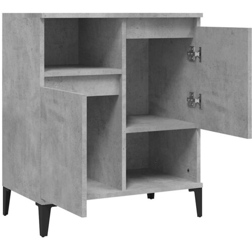  Komoda siva boja betona 60x35x70 cm od konstruiranog drva Slike