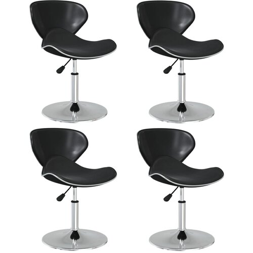 vidaXL Blagovaonske stolice od umjetne kože 4 kom crne Cijene