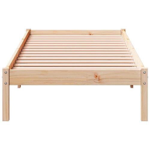  Dugi okvir kreveta bez madraca 100 x 220 cm masivna borovina Slike