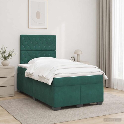  Boxspring krevet s madracem Tamnozelena 120 x 200 cm Bar&scaron;un Cijene