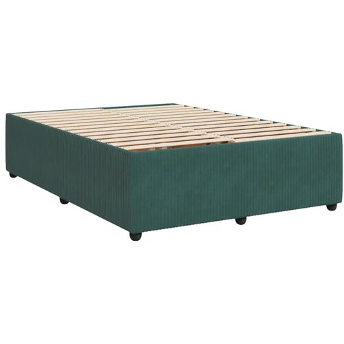 vidaXL Posteljni okvir temno zelen 140x190 cm žamet, (21306767) Cene