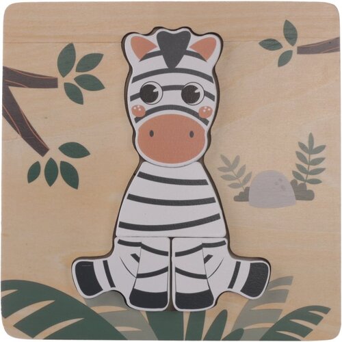 Zopa Wooden Puzzle Small sestavljanka iz lesa Zebra 1 kos Cene