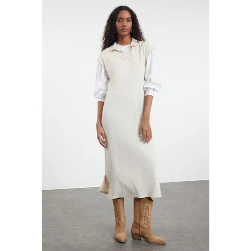 Trendyol Stone Long Knitwear Sweater Dress