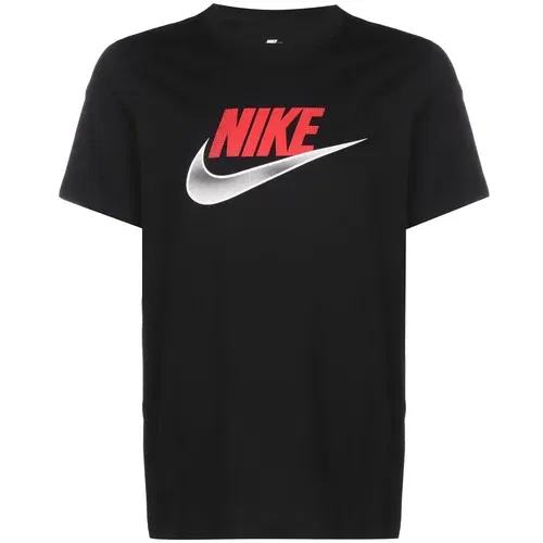 Nike Sportswear Majica 'Futura' siva / rdeča / črna / bela