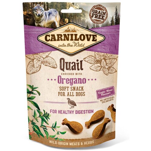Carnilove dog semi moist snack - prepelica & origano, 200g Cene