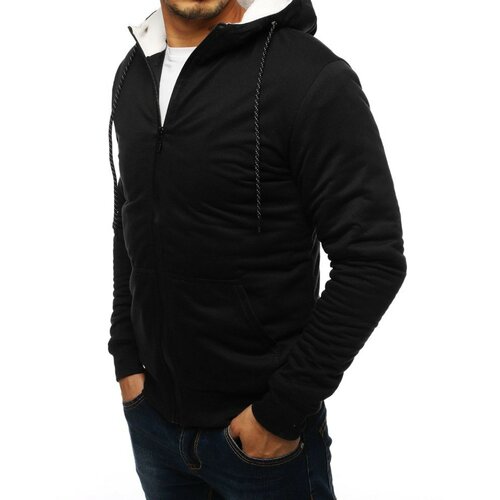 DStreet Black men's zipped hoodie BX5292 Slike
