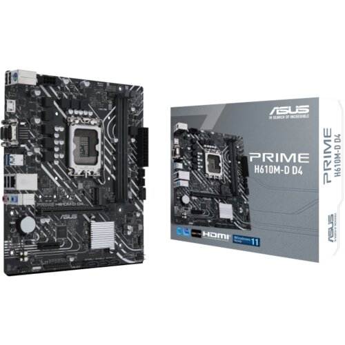 Asus MB PRIME H610M-D D4Intel H610;LGA17002xDDR4;VGA,HDMI,mATX Slike